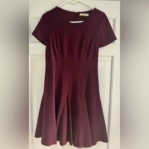 Halston Heritage Dress, Burgundy, Size Medium, VGUC
